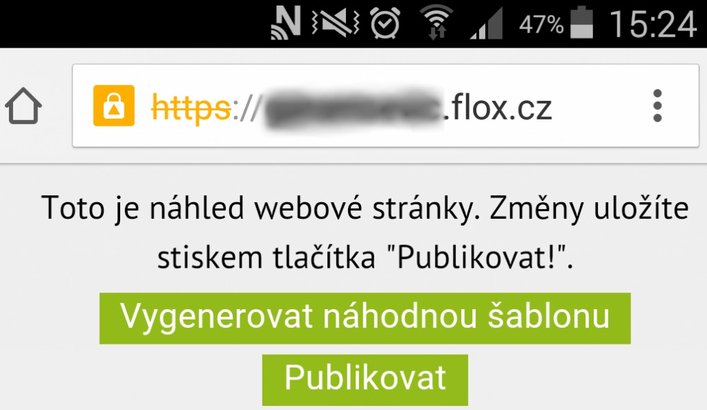 automatické generování mobilní šablony web stránky, eshopu