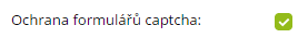 ochrana formulářů captcha
